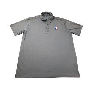 USAAC Men's Large Grey Golf Polo You suck at golf Collared Shirt